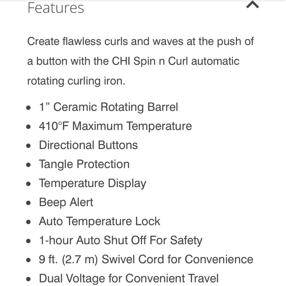 Chi Spin n Curl - Matte Black 1 in. Curling Wand - Picture 10 of 11